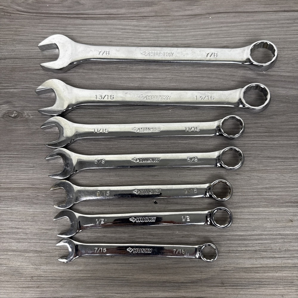 HUSKY TOOLS 7-piece 12-point SAE Combination wrench set 1/2" - 7/8"